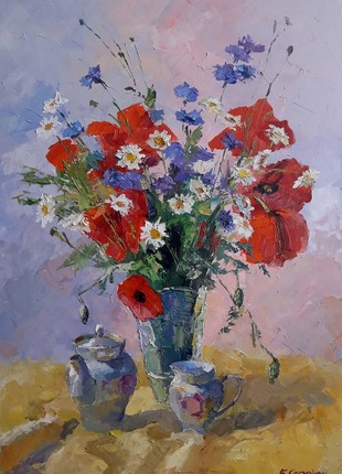 Oil painting Wildflowers Serdyuk Boris Petrovich nSerb515