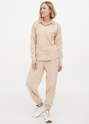 Women's corduroy suit DASTI Evanesco beige