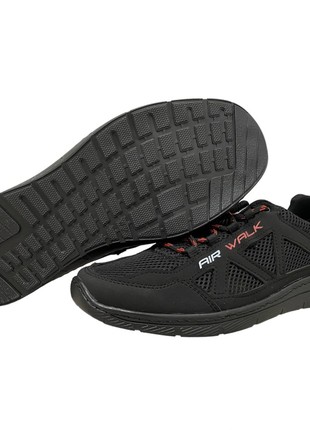 Men's summer textile black sneakers (KLS-710)4 photo