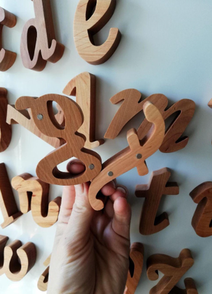 Wooden Alphabet for Kids Cursive  Waldorf Toys3 photo