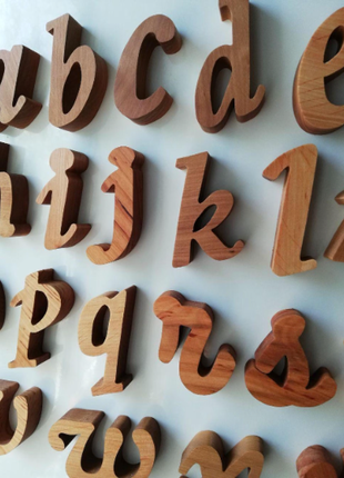 Wooden Alphabet for Kids Cursive  Waldorf Toys4 photo