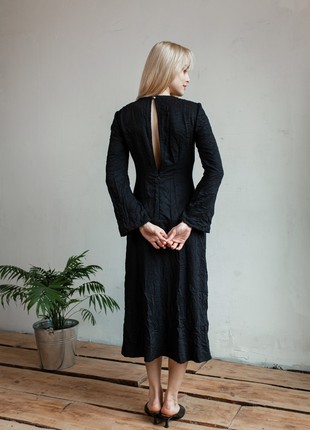 Black maxi dress with a slit2 photo