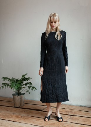 Black maxi dress with a slit5 photo