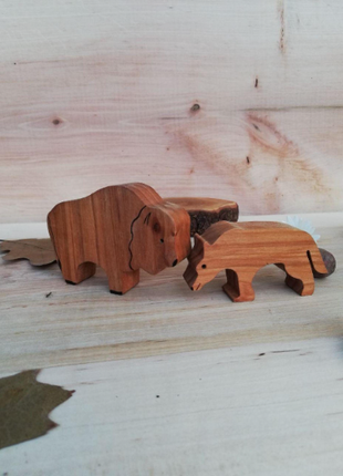Wooden Animal Toys, Wooden Forest Animal Set6 photo