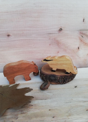 Wooden Animal Toys, Wooden Forest Animal Set5 photo