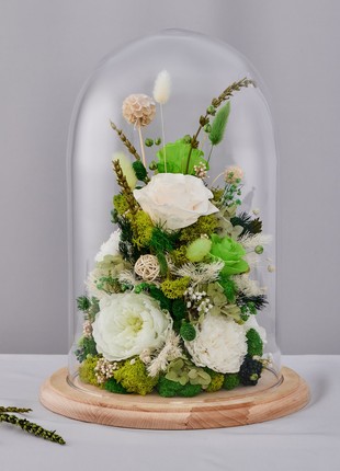 Flowers in glass dome "Spring"