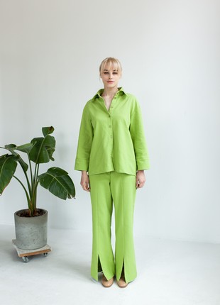Light green cotton suit4 photo