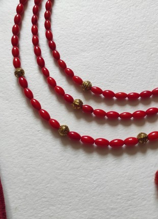 Necklace "Coral tenderness" from coral "oval"4 photo