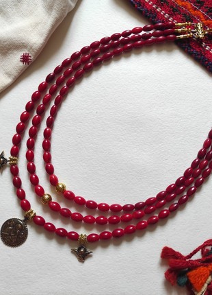 Necklace "Ukrainian identity" from coral3 photo