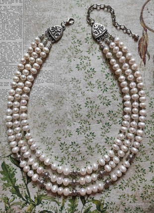 Necklace «Pearls» from river pearls3 photo