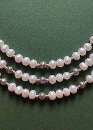 Necklace «Pearls» from river pearls6 photo