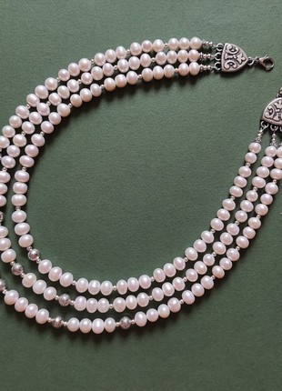 Necklace «Pearls» from river pearls7 photo