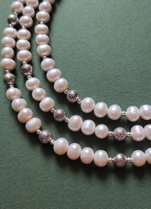 Necklace «Pearls» from river pearls8 photo