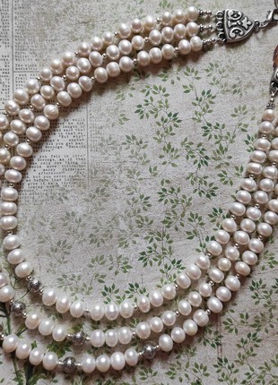 Necklace «Pearls» from river pearls5 photo