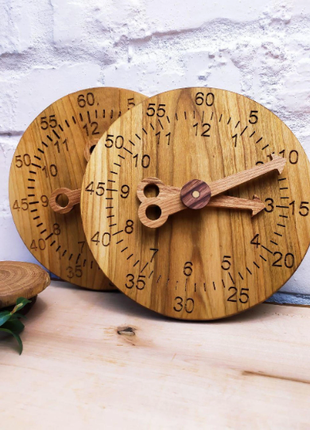 Preschoolers Learn to Read Clock Wooden Clock Toys Teaching Time Montessori4 photo