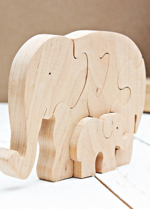 Animal elephant puzzle, Wooden puzzle, Wooden toys, Montessori toys, Montessori kids
