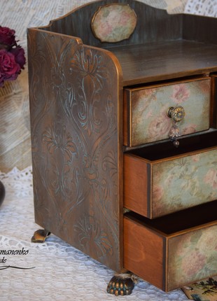 Stylized Vintage mini chest of drawers for jewelry2 photo