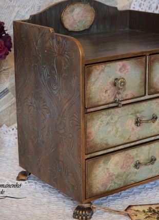 Stylized Vintage mini chest of drawers for jewelry7 photo