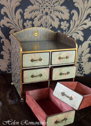 Stylized Vintage mini chest of drawers for jewelry4 photo