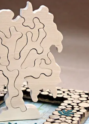 Wooden puzzle Willow tree, wooden toys, Montessori toys, Montessori baby toys, wooden trees3 photo