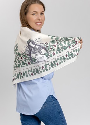 Scarf Shawl "Ruta" made of artificial silk 36,6 inches