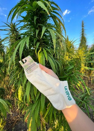 Hemp socks, short with mesh