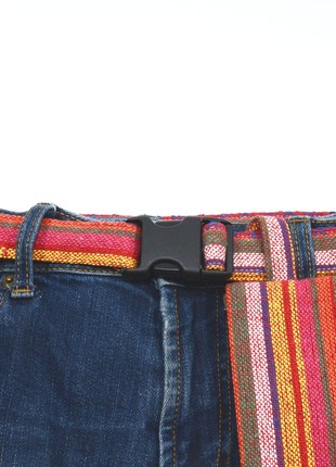 Textile belt with fastex in ethnic style.3 photo