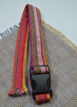Textile belt with fastex in ethnic style.