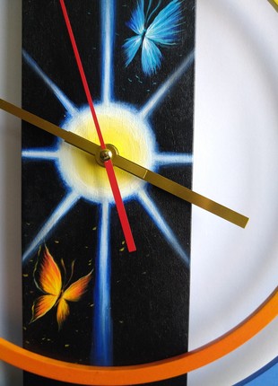 Handcrafted rectangular wall clock by ukrainian artist5 photo