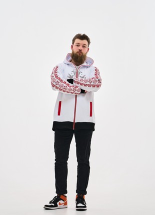 Embroidered men's cardigan