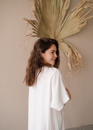 loose fit summer white dress5 photo