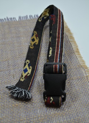Handmade textile belt in ethnic style