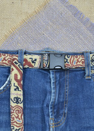 Handmade textile belt in ethnic style.2 photo