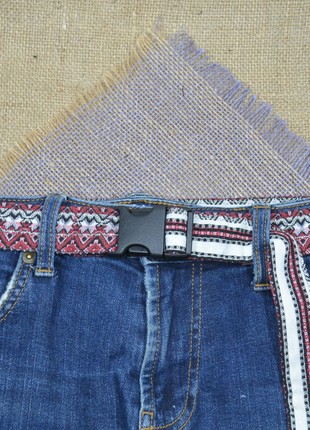 Handmade textile belt in ethnic style.2 photo