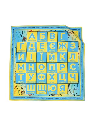 Designer  scarf ""Ukrainian alphabet ,,  from the designer art sana2 photo