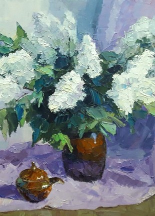 Oil painting White lilac Serdyuk Boris Petrovich nSerb502