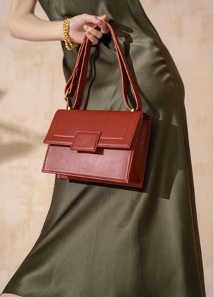 Red Kelly leather bag for women The Wings TW-Kelly-red7 photo