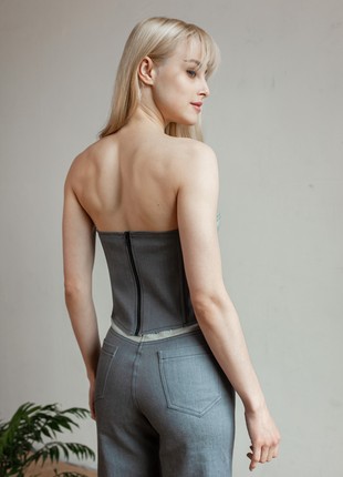 Denim gray corset3 photo