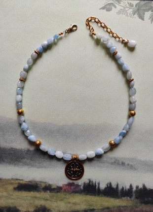 Necklace "A twinkling little star" from aquamarine