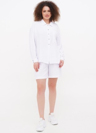 Women's summer suit DASTI white with shorts Evanesco