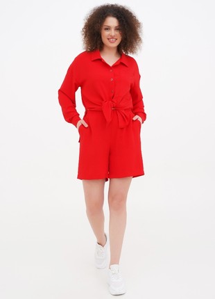 Women's summer suit DASTI red with shorts Evanesco