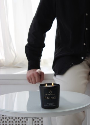 Soy perfumed candle in a glass with a rich and complex aroma "FABIO"3 photo