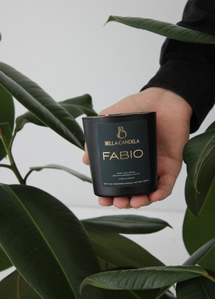 Soy perfumed candle in a glass with a rich and complex aroma "FABIO"4 photo