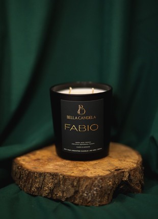 Soy perfumed candle in a glass with a rich and complex aroma "FABIO"7 photo