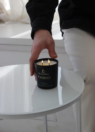 Soy perfumed candle in a glass with a rich and complex aroma "FABIO"2 photo