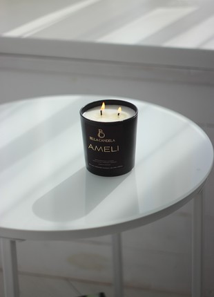 Soy perfumed candle in a glass with a rich and complex aroma "AMELI"8 photo