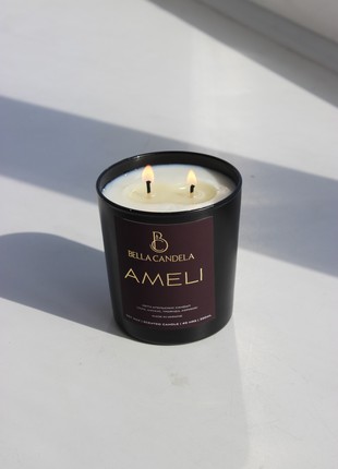 Soy perfumed candle in a glass with a rich and complex aroma "AMELI"1 photo