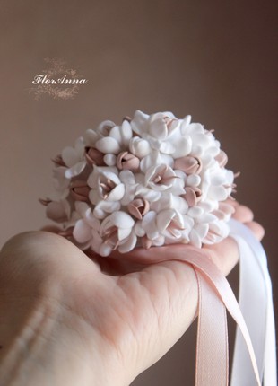 Floral wedding bracelet for a bride or bridesmaids4 photo