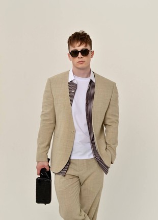 Kimono suit in beige color2 photo