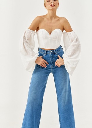 Wide cotton jeans2 photo